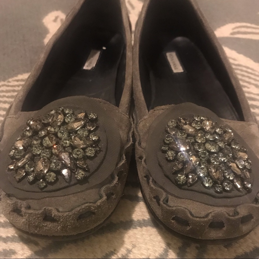 Jeweled Vera Wang Lavender Moccasin